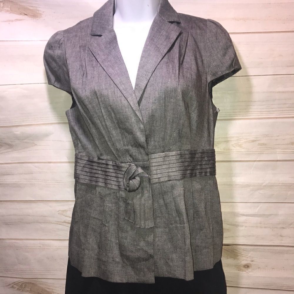 NEW! BCBGMaxAzria Heather Gray Cap Sleeve Jacket-S